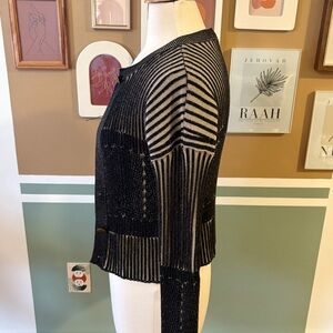 Ramy Brook New York Black Striped Women's Jacket